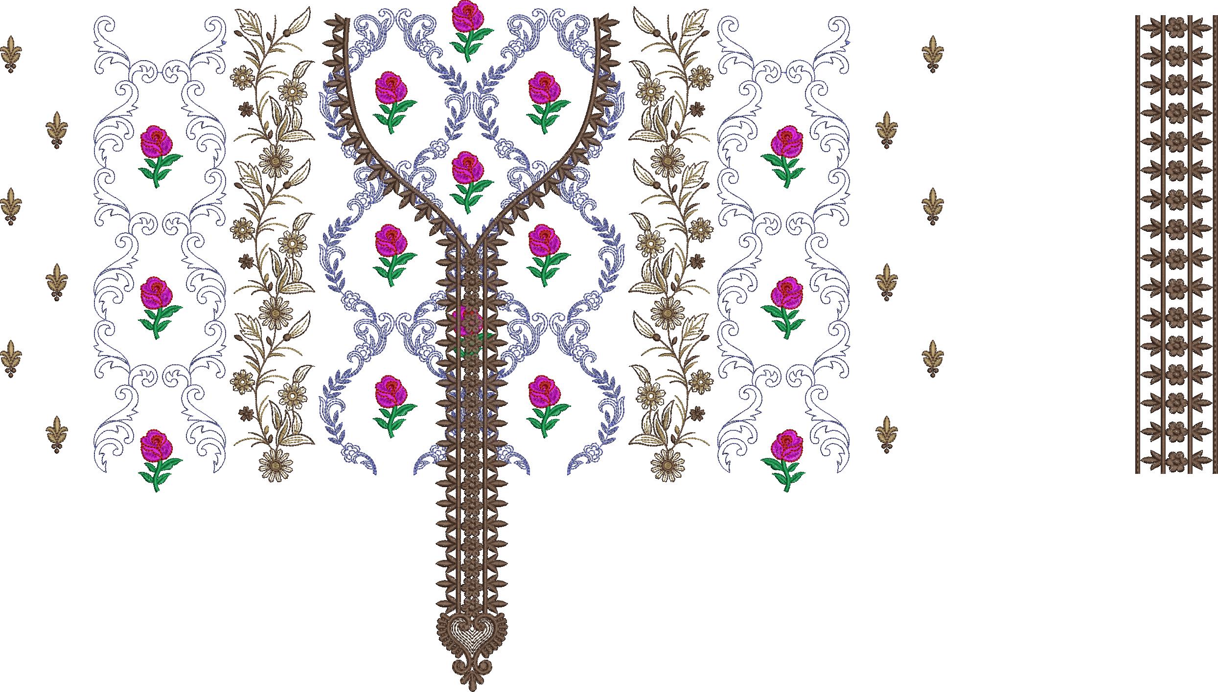 Pakistani Embroidery Designs Dress For Salwar Kameez (13)